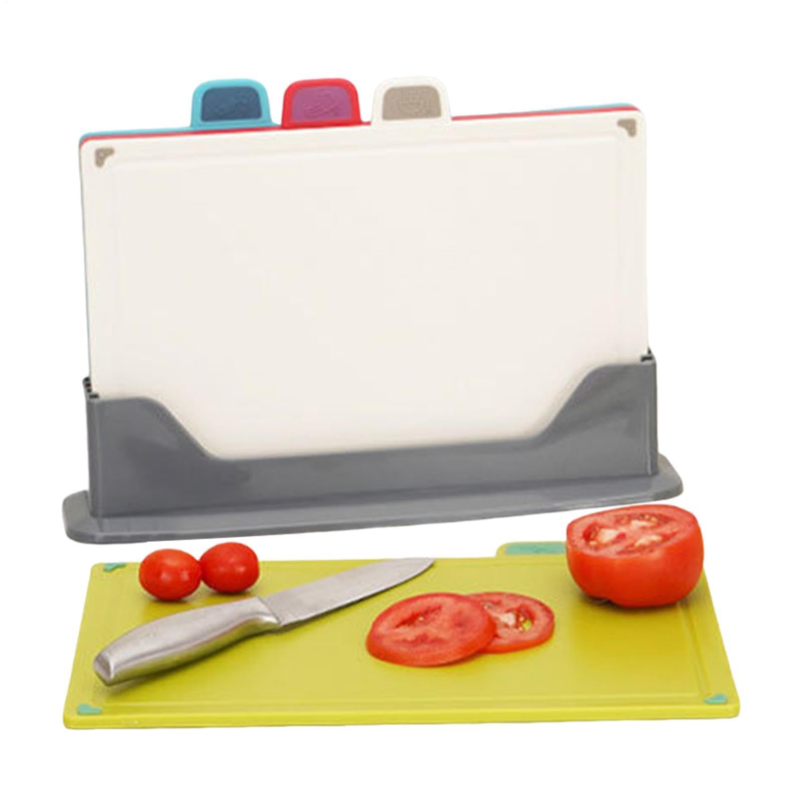 Set Tablas De Cortar 4 Piezas Bandeja De Picar Antideslizante Codificada | Tabla De Cortar Resistente Para Carne Verduras Queso Pan Pasteles Sushi Cocina Casera Viaje Camping Al Aire L