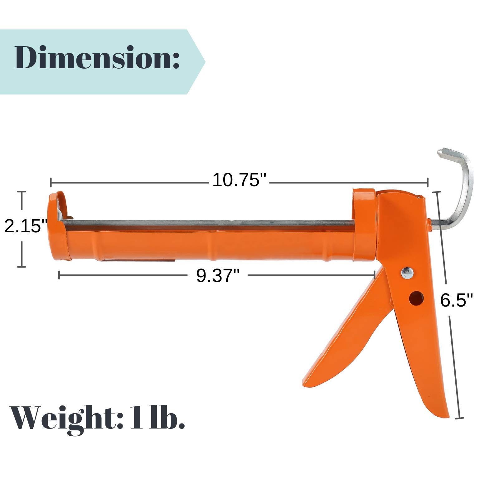 Bates Caulking Gun, Silicone Gun, 101 Thrust Ratio, Hand Caulking