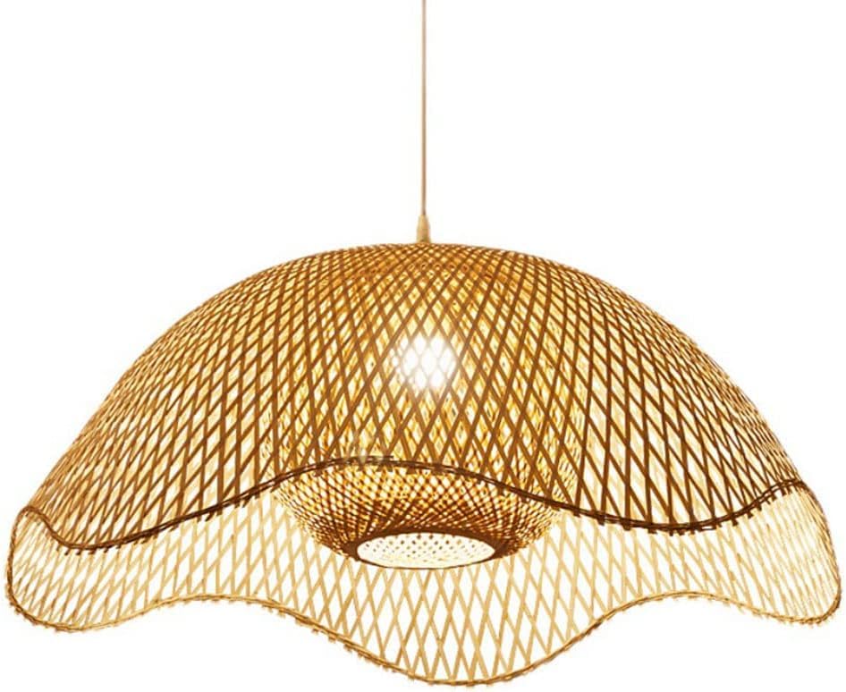 Lanterne cuisine bambou suspension îlot rotin bohème dôme suspendu
