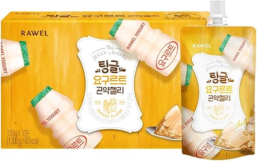 Rawel Jalea de Konjac de dieta deliciosa 1 caja  10 paquetes  suplemento dietético para pérdida de peso  baja en calorías  5 sabores