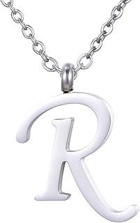 Collana da Donna in Acciaio Inox Argento con Ciondolo Lettera