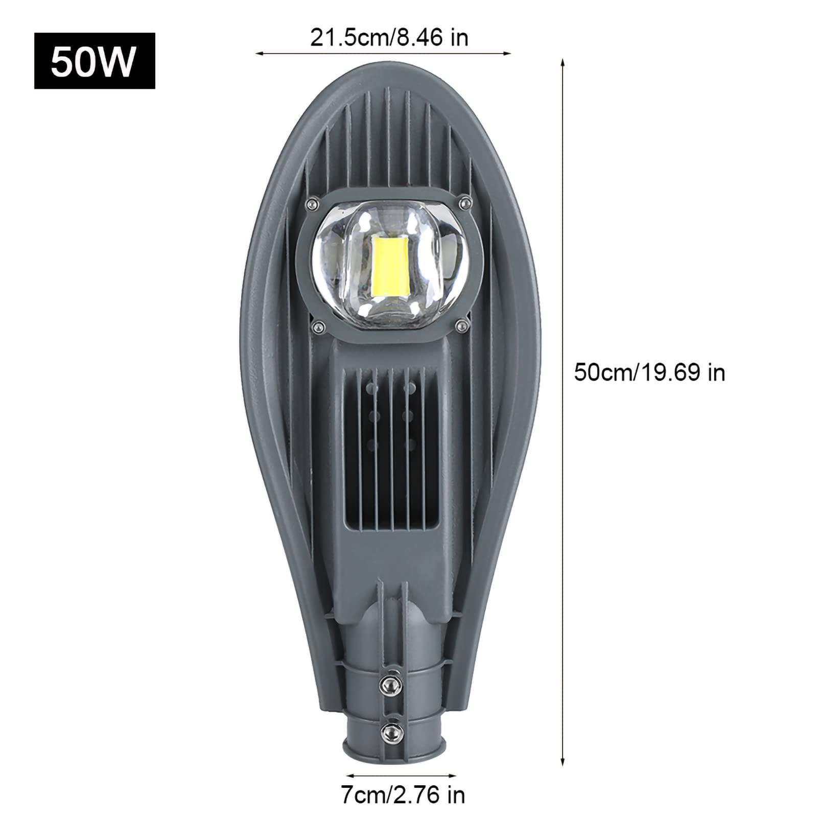Lampione Stradale a LED Ad Alta luminosità, IP65 Impermeabile, Lunga Durata della Lampadina, Adatto per Illuminazione di Cortili, Strade, Parchi e Giardini con Eccellente (Bianco