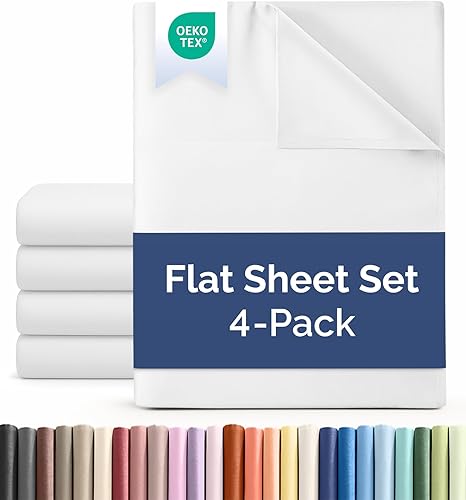 Miniatura 71 de Sábana encimera de bolsillo profundo, más suave que el algodón egipcio, 1 sábana encimera para colchón tamaño matrimonial 01-Blanco