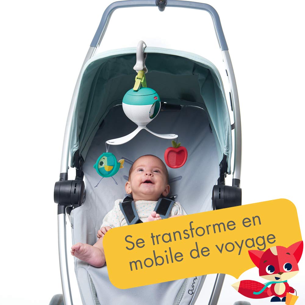 Tiny Love Tummy Time Musical Mobile 2-en-1, Mobile Bébé avec Musique & Lumières, 0 mois +, Rotatif 360° Musique et Lumières, Mobile Musical Bébé, 3 Modes Musique et Son, Collection Meadow Days