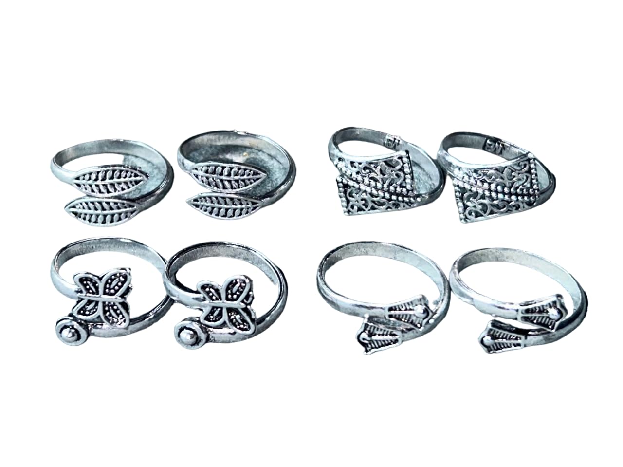 Women & Girls Metal Plated Fancy Toe Ring Adjustable Bichiya/Leg Finger Ring-Combo-4 (A_C_P_110814_Multi)-image-40