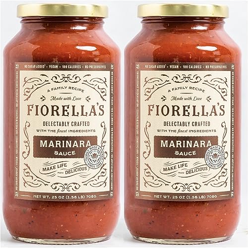 Fiorella's Marinara Pasta Sauce - Tomato Sauce Made with Fresh