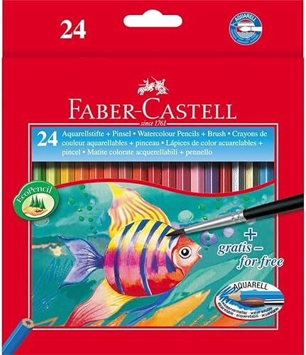 Lapices de colores faber-castell acuarelables c/ 24 surtidos