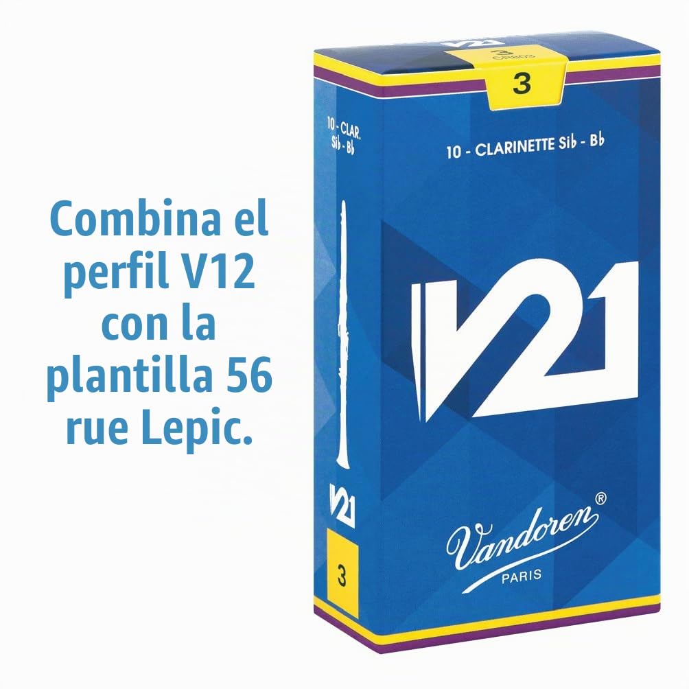 Caña Vandoren clarinete Sib V21 fuerza: 3
