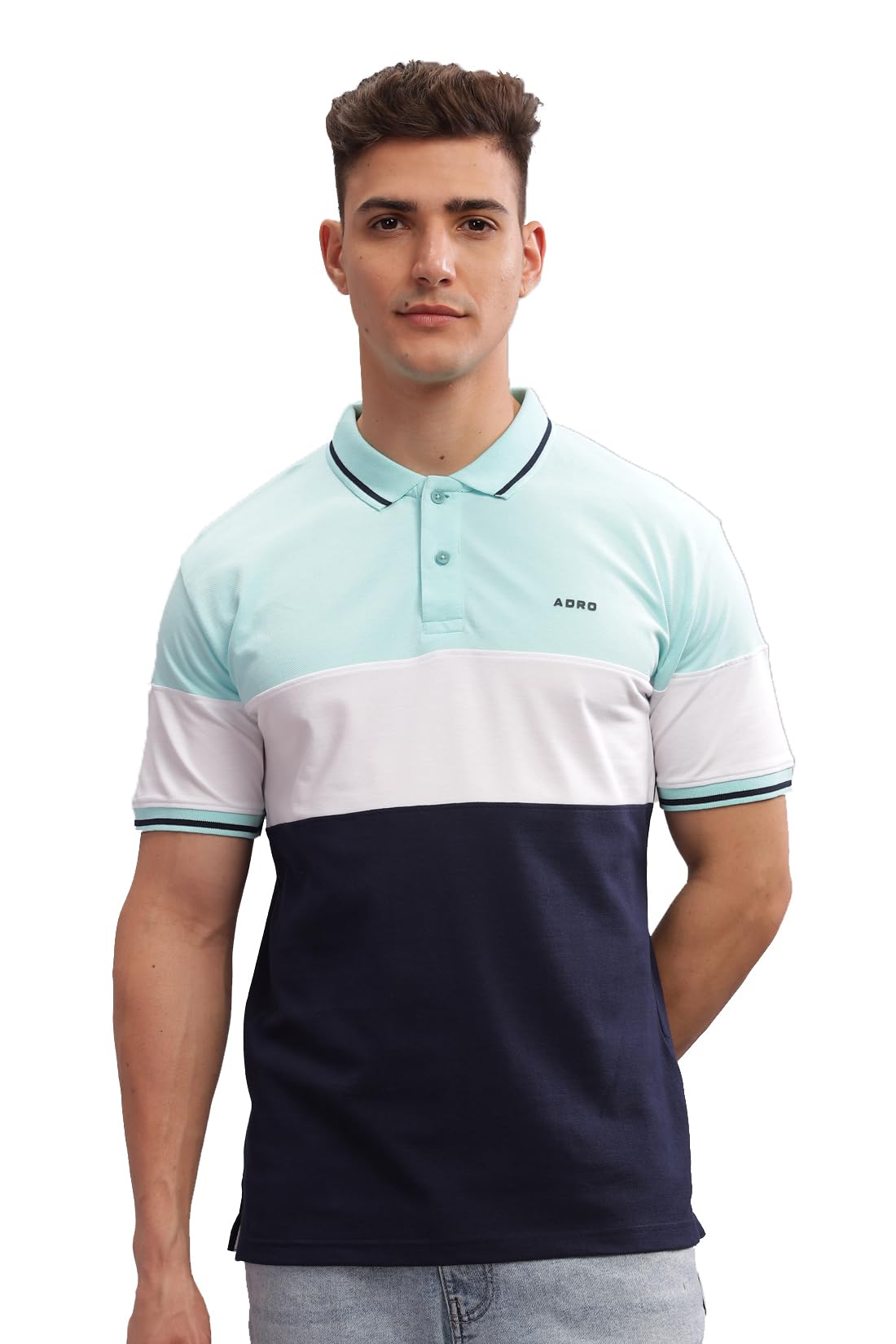 adro Men's Regular Fit Polo Tshirt in 100% Cotton Multi Color Polo-picture-38