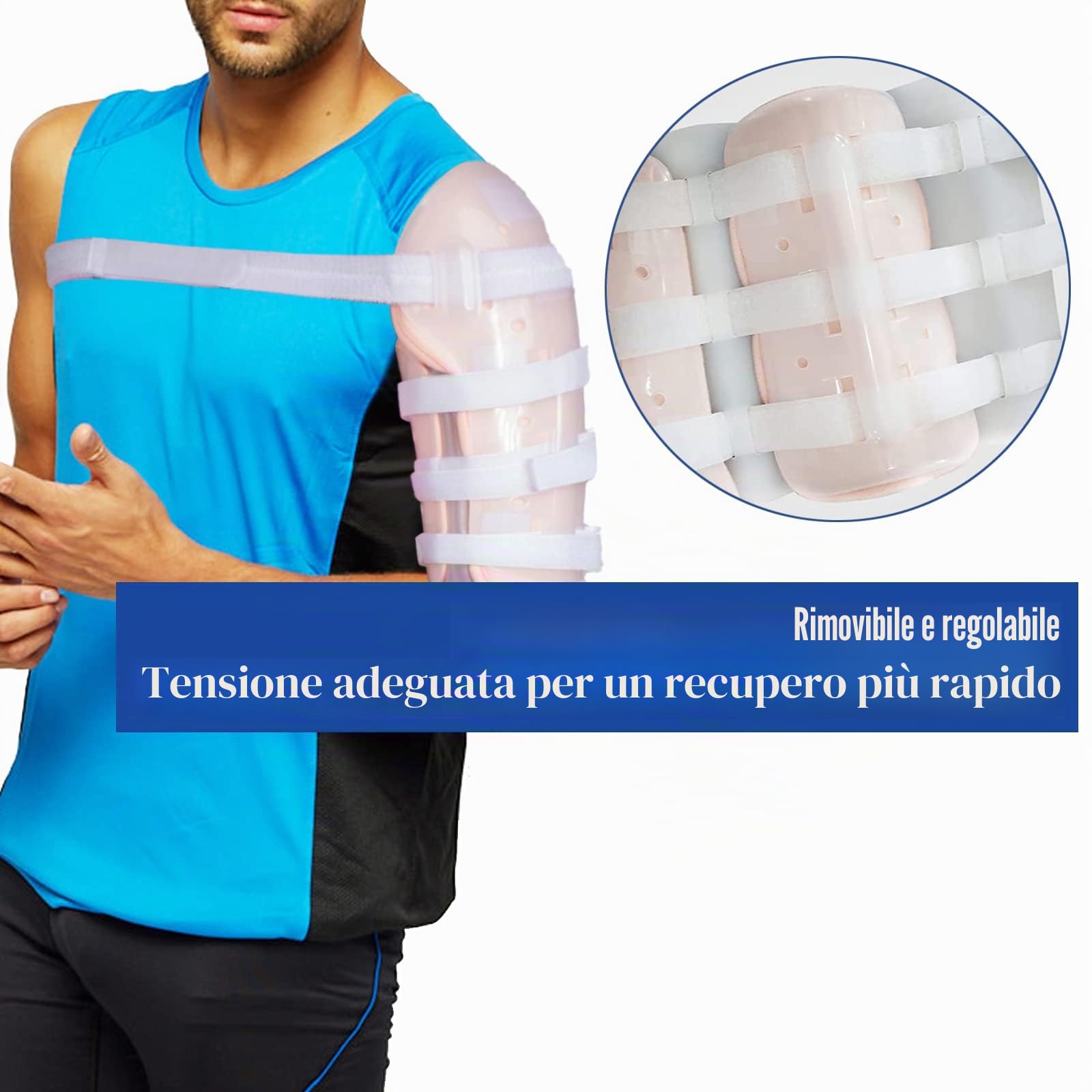 Sarmiento Brace – Frattura dell'albero omerale Frattura Omerale Brace per frattura omerale braccio sinistro/destro frattura omero lungo osso per uomini e donne (L)