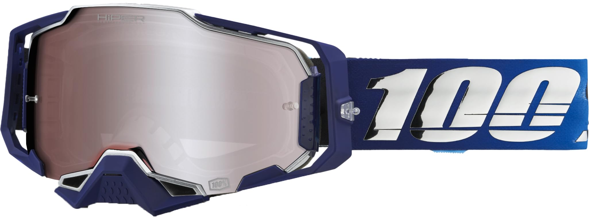 100%, ARMEGA HIPER Goggle Novel – Mirror Silver Flash Lens, Adult