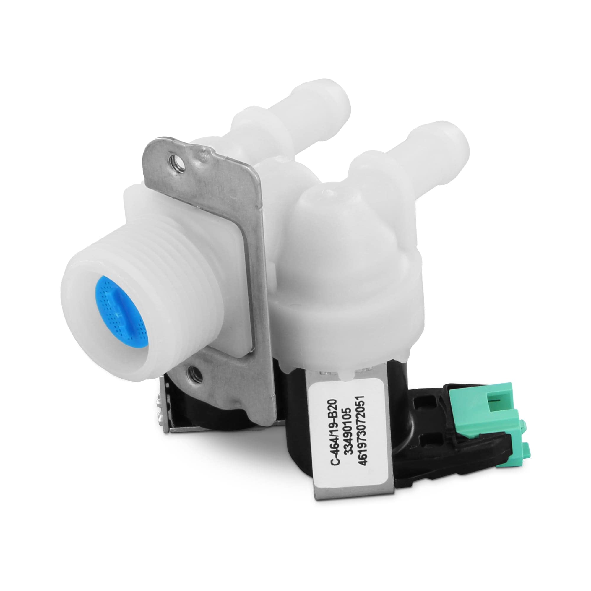DL-pro Zawór elektromagnetyczny 2-drożny 180° 11 mm do Whirlpool Bauknecht Ignis 481228128468 zawór do pralki ładowany od góry