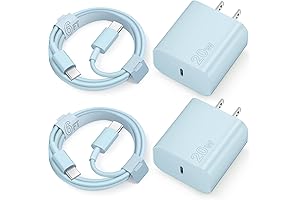 iPhone 15 Plus Charger Pack with Blue Cables