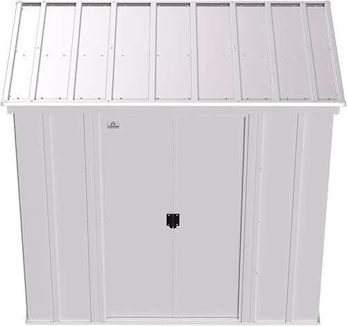 Miniatura 14 de Arrow - Cobertizo de almacenamiento clásico de acero, 6 x 4, color gris flauta