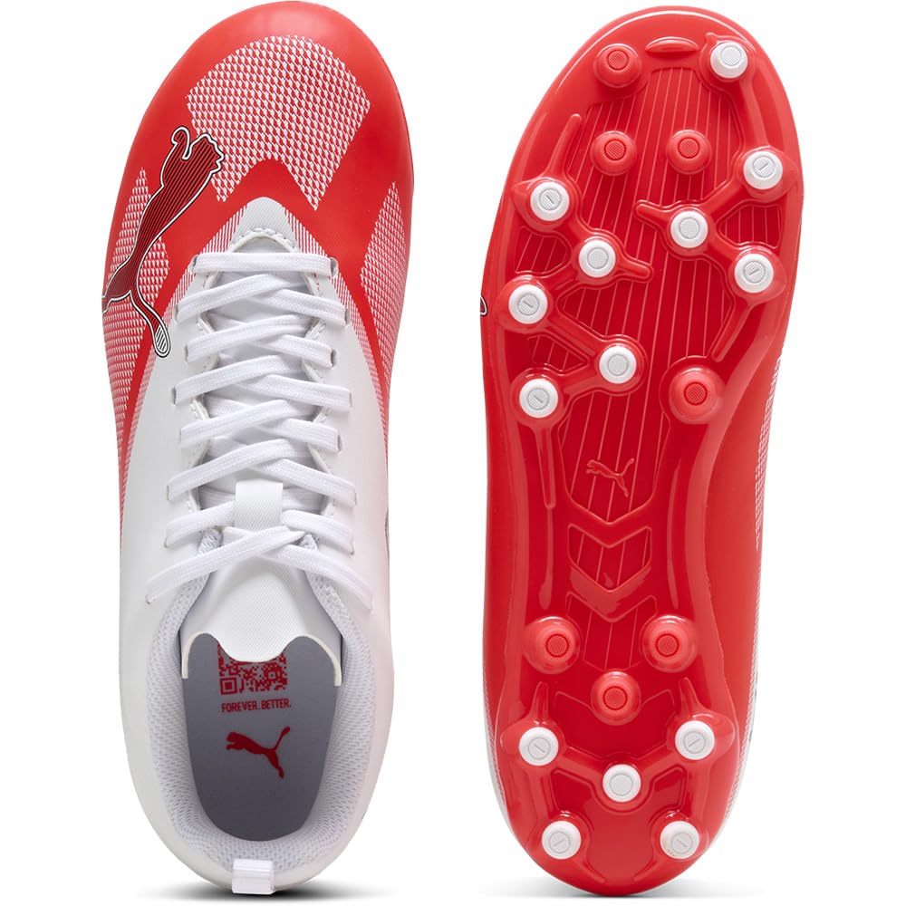 Puma 7 Play MG Jr, Scarpe da Calcio Unisex per Bambini, Ultra Red Black White, 32 EU