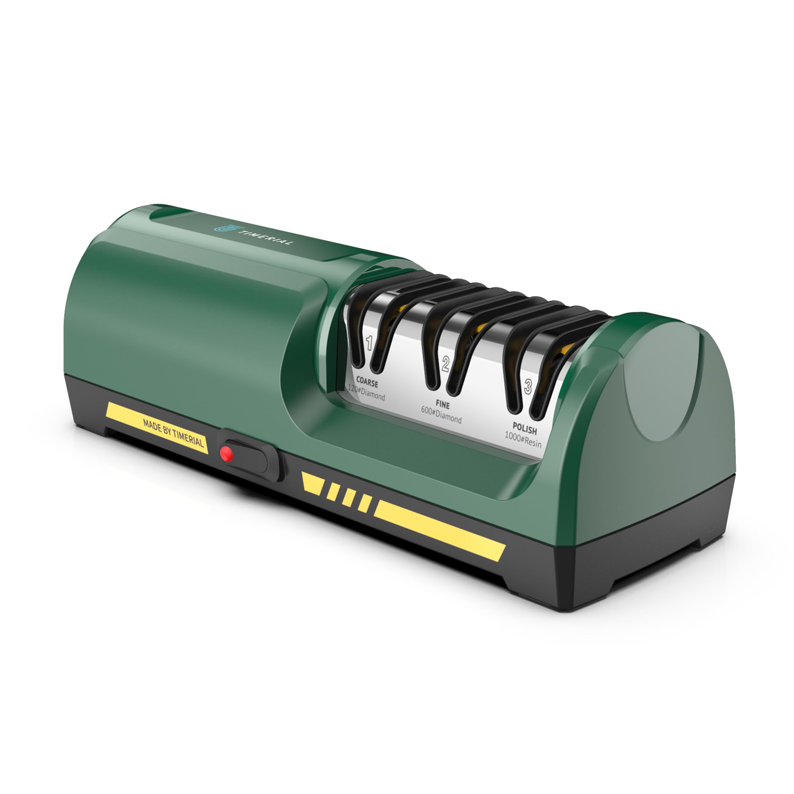 Electric Knife Sharpener for Kitchen 3 Stage Diamond Abrasives Disc 15 Precision Angle Guide for Sharpening Polishing Fast