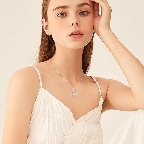 Miniatura 4 de Collar de nudo celta de plata de ley 925 con colgante de nudo celta para mujer, collar de triquetra celta de buena suerte, triquetra irlandés, nudo