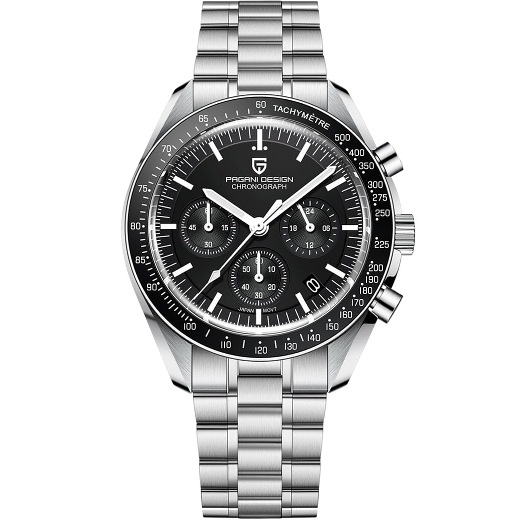 Pagani Design 1701 V3 Cronografo da uomo Quadrante al quarzo 40mm Movimento VK63 Orologio da uomo in acciaio inox a specchio zaffiro Orologio sportivo resistente all'acqua 100 metri