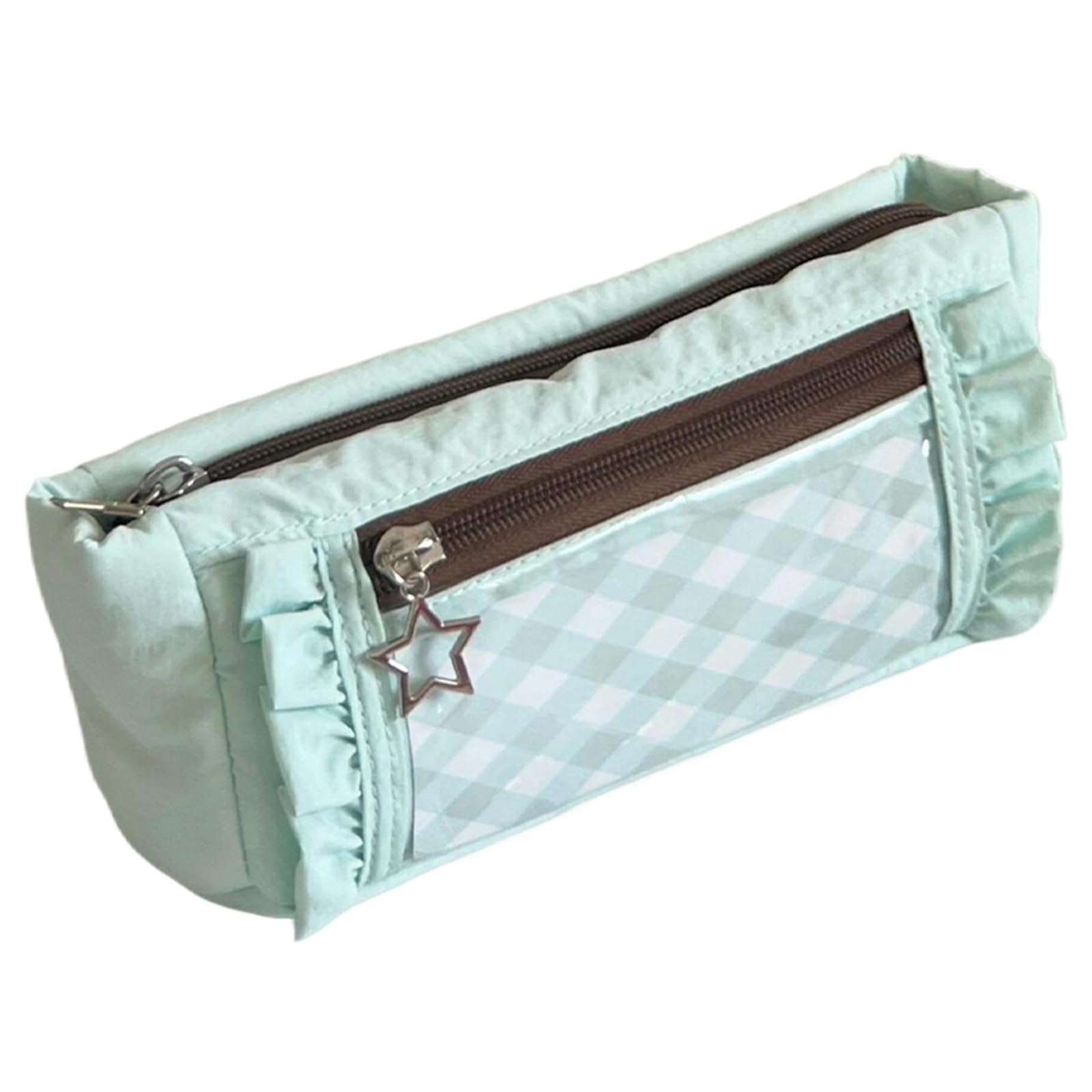 Cute Clear Window Lace Large Capacity Star Zipper for