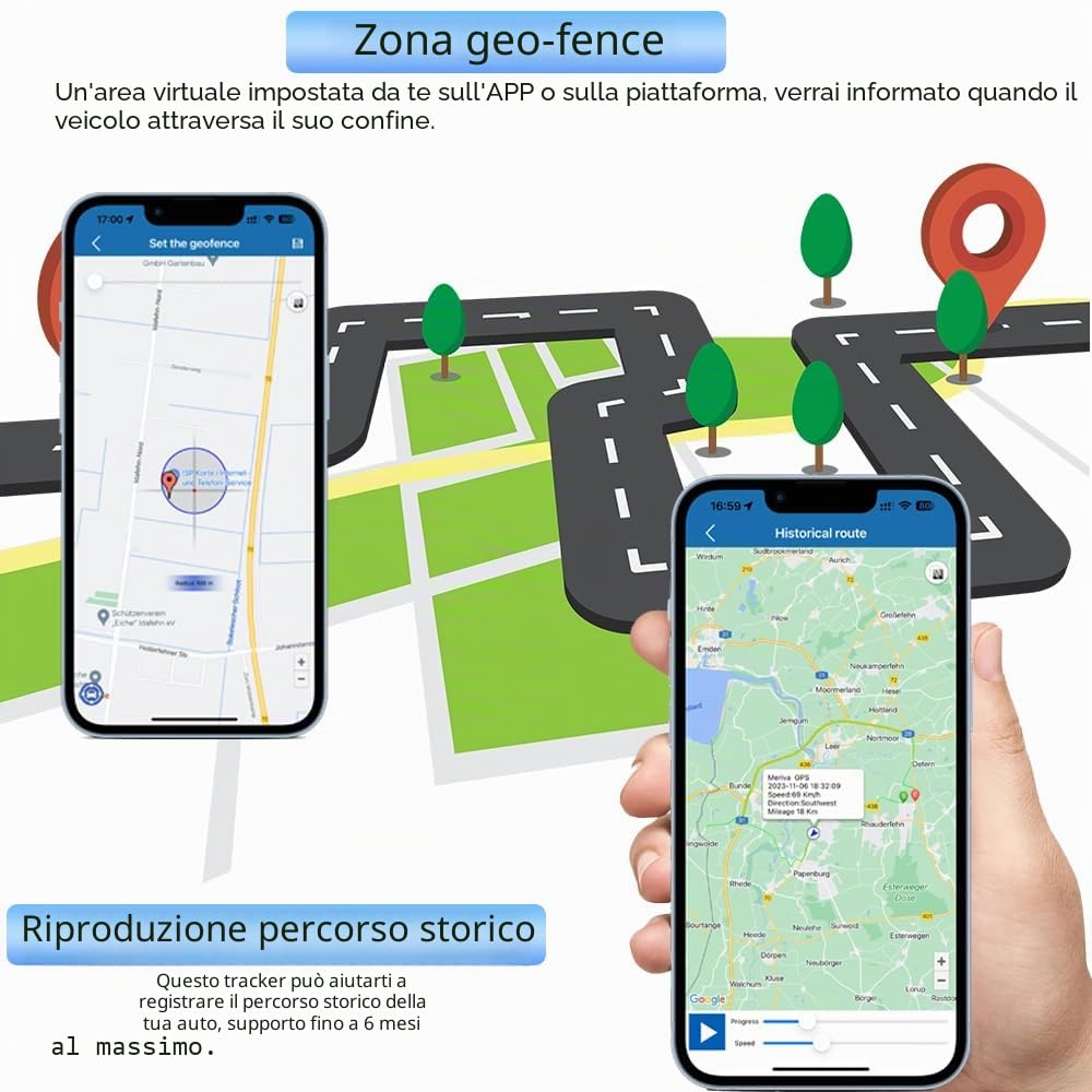 Localizzatore GPS Auto 4G Distanza Illimitata Globale, Mini Tracker GPS con Scheda SIM Funziona in Europa Tracciamento in Tempo Reale, Piccolo Tracker Portatile con Allarme SOS, Magnete Rimovibile S1