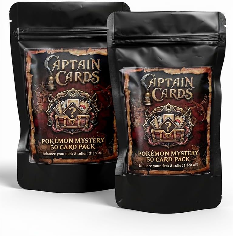 Pokémon Mystery Pack – 50 Genuine Pokémon Cards – 40 Common & Uncommon + 10 Guaranteed Holo – Collectors Bundle