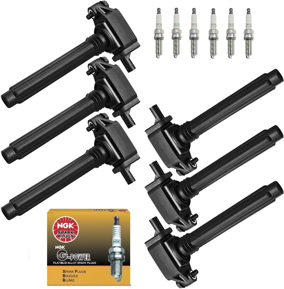 Sponsored Ad - MCK Ignition Coil Packs UF648 & NGK Spark Plugs 97390 Set Compatible With Dodge Durango Avenger Journey Jeep Wrangler Grand Cherokee JK Challenger Dart Chrysler 300 3.6 3.6L V6 2011-2019 Set of 6
