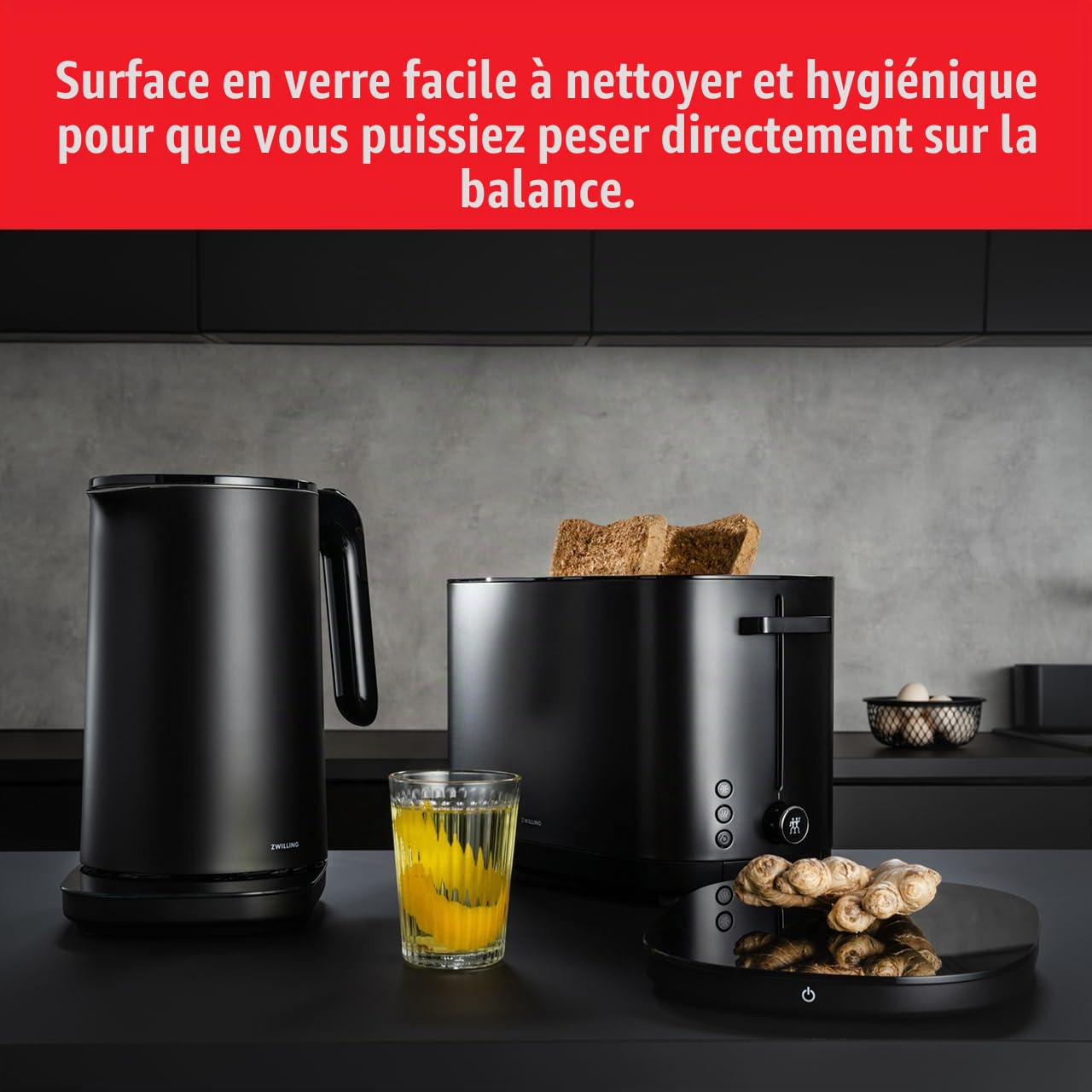Zwilling Enfinigy Balance de cuisine numérique Poids maximum 10 kg Précision 0,1 g Noir