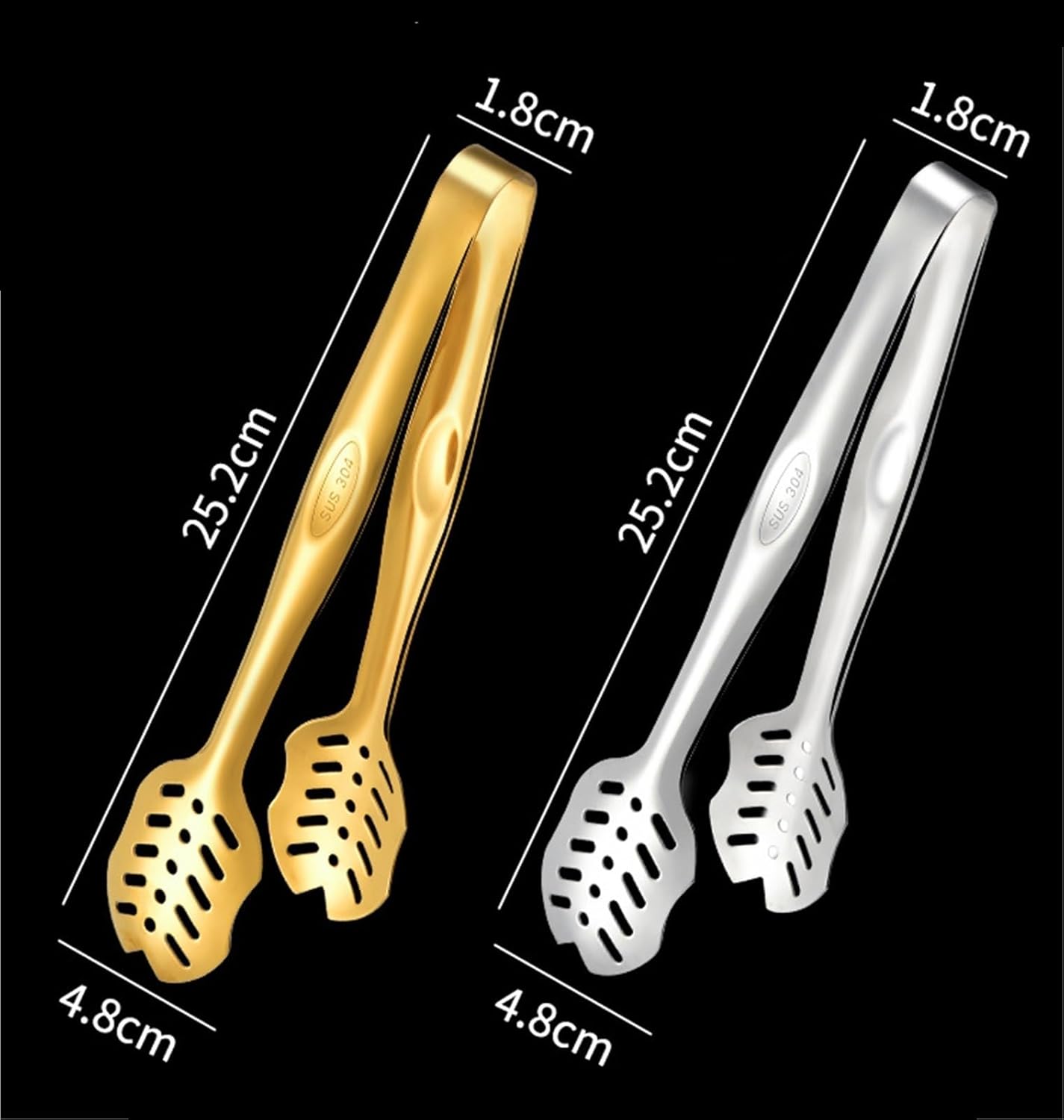 Grill Tongs BBQ Tongs Stainless Steel Grill Clip Leaf Shape Bread Food Clip for Steak Barbecue Food Clip Cutlery Grill Tongs for BBQ(Silver)