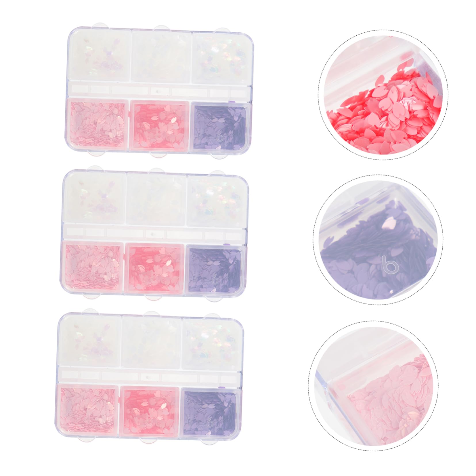 minkissy 4 Set Di Glitter Per Unghie Paillettes - Decorazioni Per Nail Art Per Ragazze Ornamenti Per Manicure Per *4