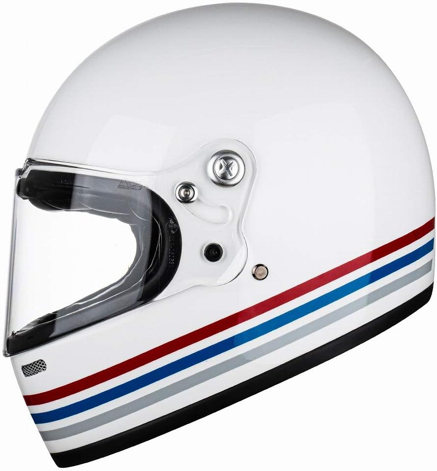 VCOROS A600 Unisex-Adult Full Face Retro Motorcycle Helmet with Graphic Fiberglass Shell DOT Touring Bobber VCOROS A600 Unisex-Adult Full Face Retro Motorcycle Helmet with Graphic Fiberglass Shell DOT Touring Bobber