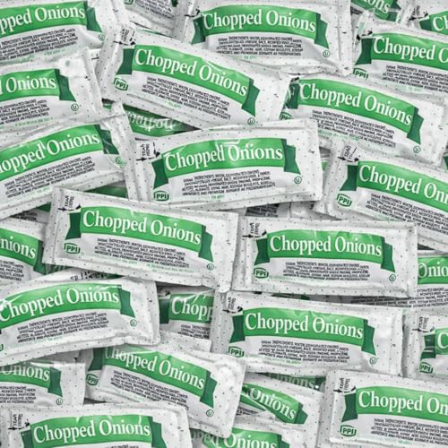 Chopped Onion Packets – Pack of 30 Individual Single Serve Condiment Packets for Hot Dogs &...