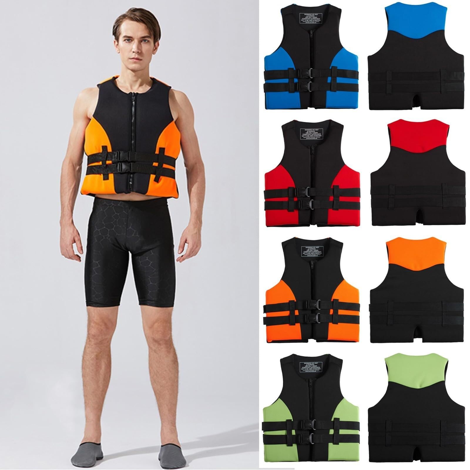 Schwimnweste Unisex Verstellbar Hohe Auftriebskraft Tragbar Neopren EPE Schaum für Angeln Surfen Driften Wassersport