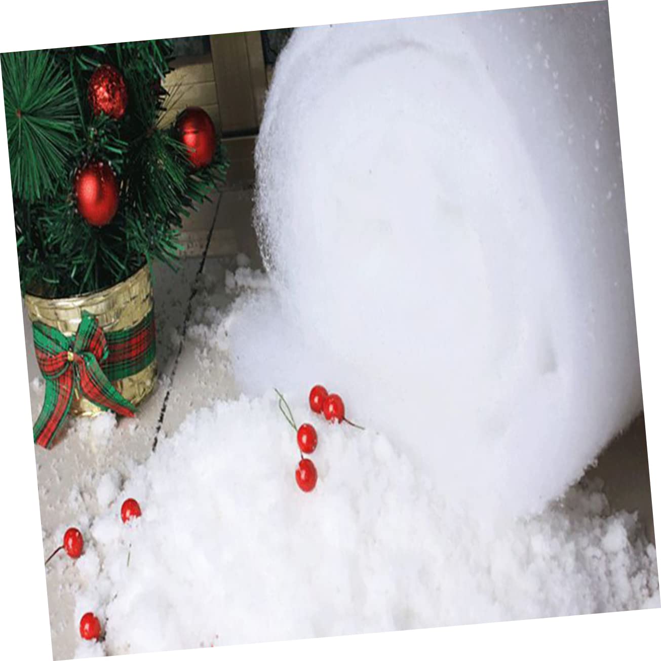 MAGICLULU 2 Stück Schneedecke Kunstschnee Dekoration Schneeflocken Dekorationen Weihnachtsdorf Zubehör Weihnachtsbrille Schneeflocken Pailletten Weihnachtsdekoration Schnee