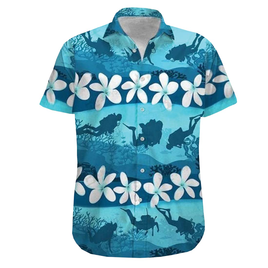 Juzgtsit Men's Diving-11 Scuba Diving Hawaiian Shirts For - Tropical Button Hawaiian Shirts Short Sleeve Collection 78