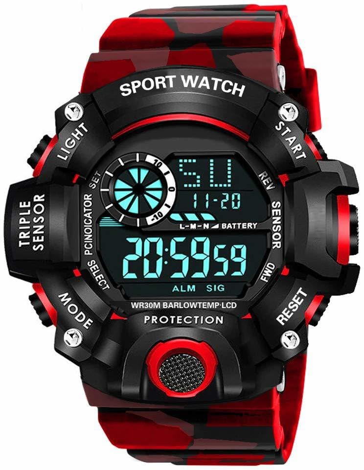 GIFFEMANS Army Sports Digital Watch Red (B0CLF529SL) Amazon Price History, Amazon Price Tracker