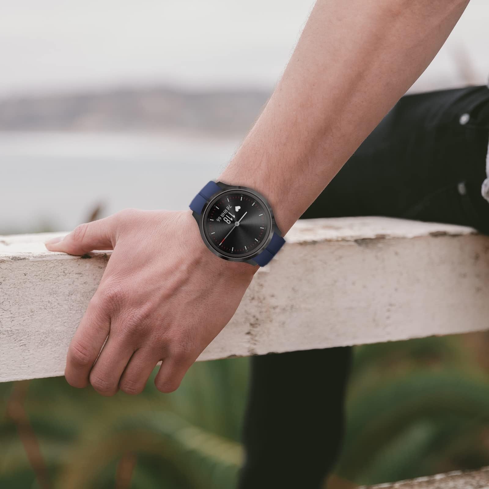 Bandas de silicona de 20 mm y 22 mm, correas de reloj deportivo de liberación rápida con hebilla plegable magnética para hombres y mujeres