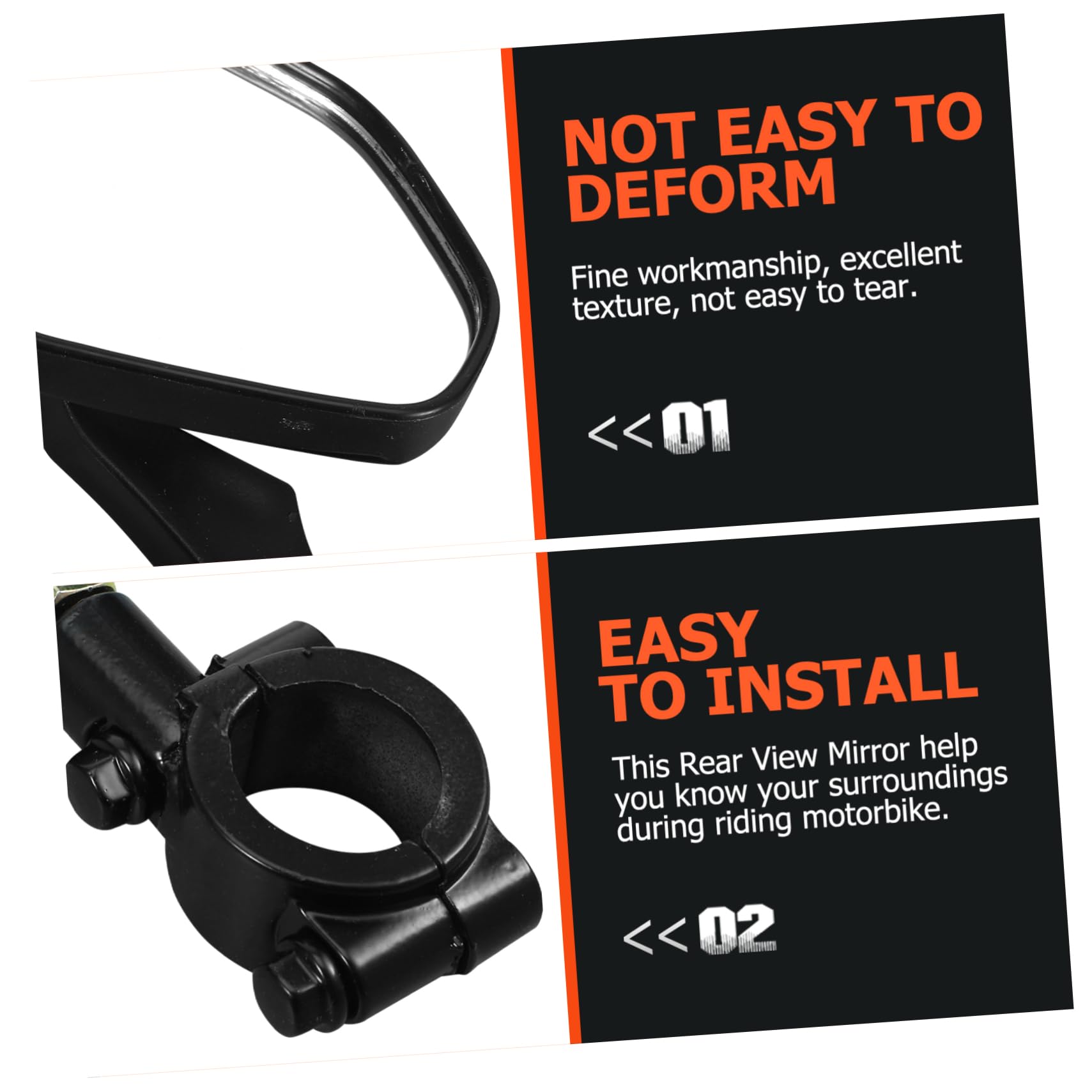TOYANDONA 1 Set Specchietto Retrovisore per Regolabile Set Convesso Hd per Manubrio Accessorio e Facile Installare per Mountain Bike e Tricicli