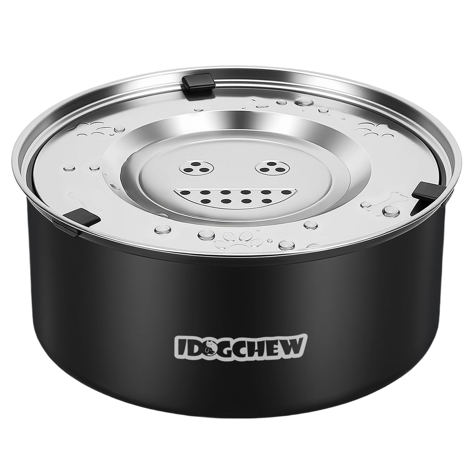 Bebedero Flotante para Perros de Acero Inoxidable – Cuenco Antigoteo con Bandeja Cerrada, Agua Limpia sin Salpicaduras, Base Antideslizante, 1L / 3L