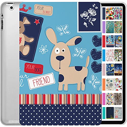 Image of DuraSafe Cases for iPad 9.7 inch Old Model 2 3 4 Gen Printed Case A1458 A1416 MC705HN /A MD328HN /A MD336HN /A A1395 MC769HN /A MC954HN /A MC960HN /A MC979HN /A A1459 MD514HN /A MD511HN /A - Puppy Friend