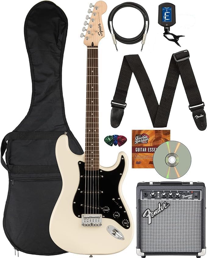 Fender Squier Bullet Stratocaster HT – Olympic White Bundle