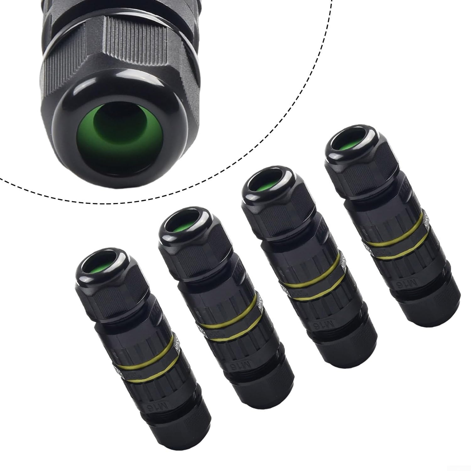 Gbtdoface 1pc Waterproof Wire Connector,Waterproof Junction Box,3 Pin Outdoor Junction Box IP68 Waterproof Electrical Cable Wire Connector(4Pcs)