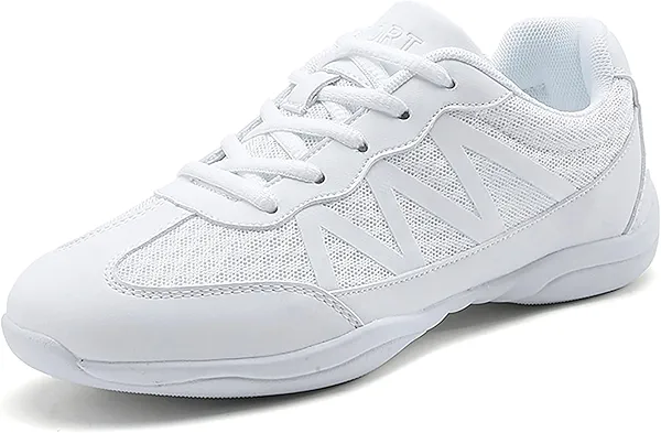 Girls Cheerleading Shoes Women White Cheer Shoes Youth Cheer Competition Sneakers Athletic Training Dance Tennis Shoes 13 Little Kid White 2105-girls