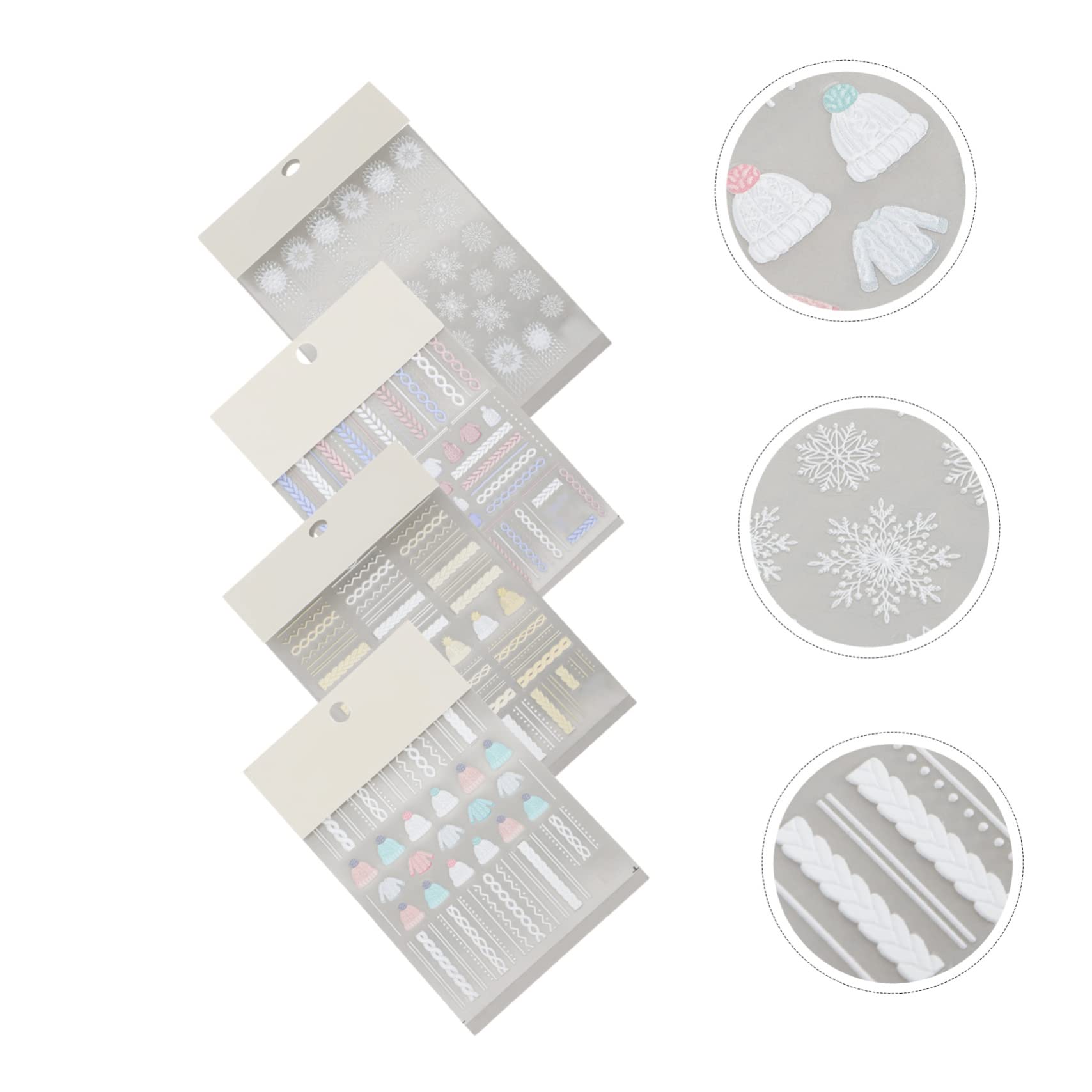 Beavorty 8juegos Pegatinas De Uñas Navideñas Adhesivos Decorativos Diseño De Suéter Perfectos Para Manicura Varios estilos Manualidades Fáciles y Prácticas