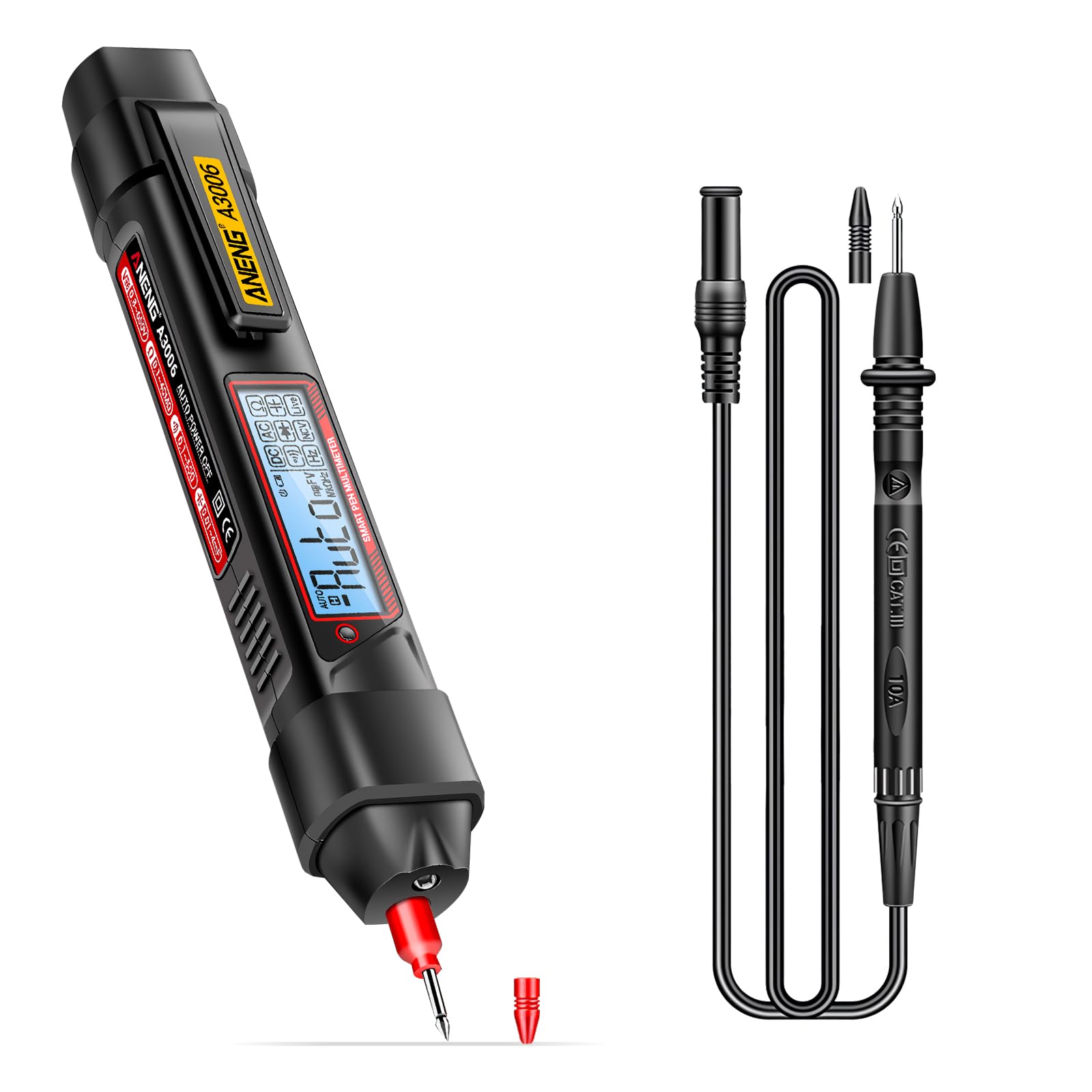 BendJoy® 2 in 1 Pen Type Digital Multimeter, 4000 Count Non Contact Voltage Tester, Digital Tester for AC/DC Voltage, Resistance, Diode, Continuity, Capacitance, Frequency (Not Include Battery) (B0DG82QCQK) Amazon Price History, Amazon Price Tracker