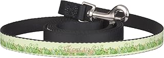 Tropical Leaves Border Dog Leash (Personalized)