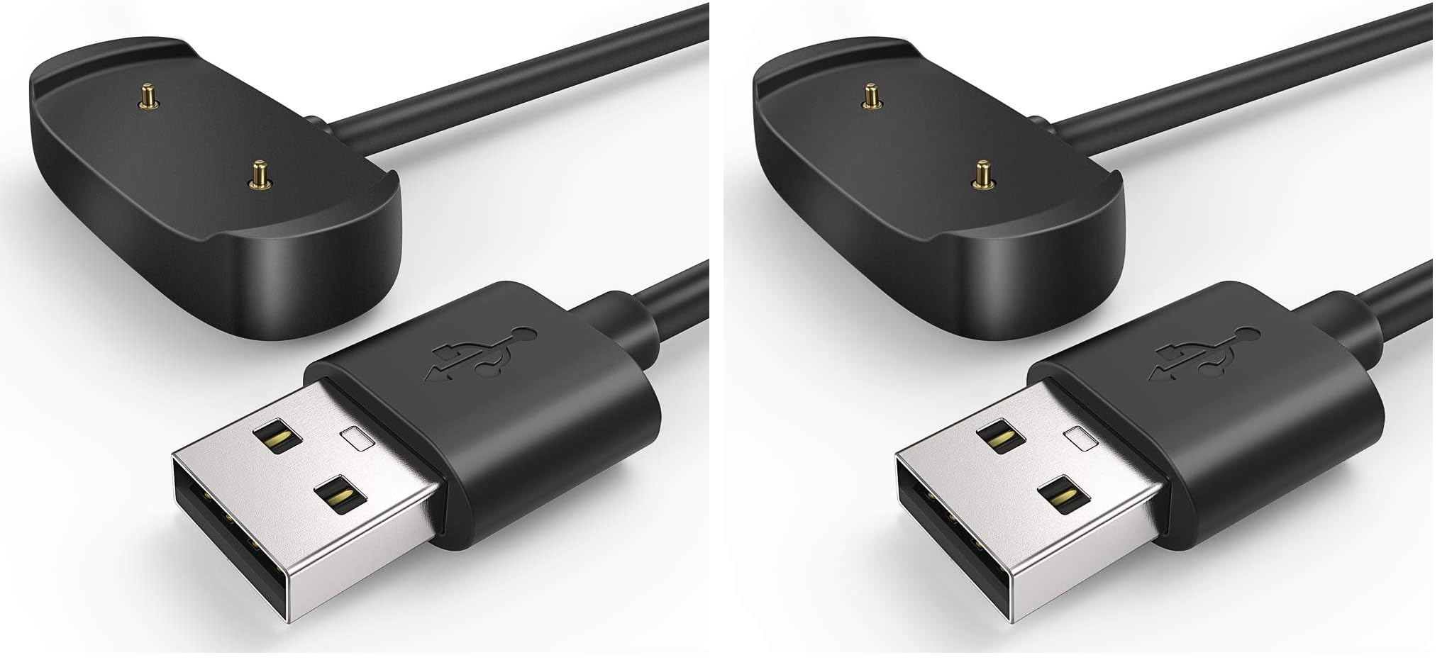 TUSITA Cargador Compatible con Amazfit GTS 2/2e, GTS2/GTS4 Mini, GTR Mini, GTR 2/2e, Active/Active EDGE, Bip 5/3/3 Pro/U/U Pro, T-REX Pro(No para T-REX),Zepp E Z - 1M, Negro (Paquete de 2)