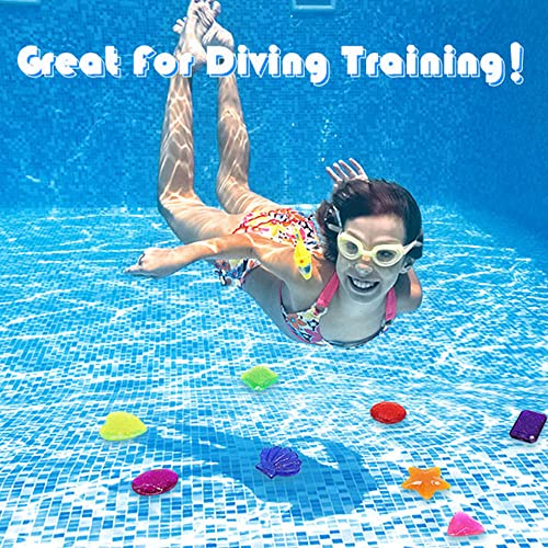 Joinbo Dive Gems Swimming Pool Toys,16 Pack Sinking Swimming Pool Toys For Kids,Summer Pool Diving Toys, Water Games & Bath Toys For Toddlers #TOP3
