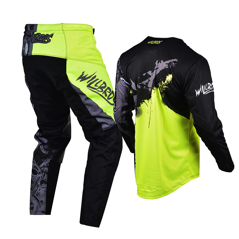 Juventud Pantalón y Camiseta de Motocross Para Niños MX Conjunto de Engranajes de Motocrós Traje Motocicleta Niñas Enduro