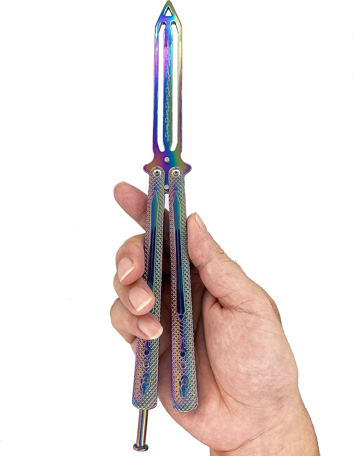 BILYSKEP Practice Tool with Cool Color Design, Sturdy and Durable Practice Butterfly Trainer knife for Beginner