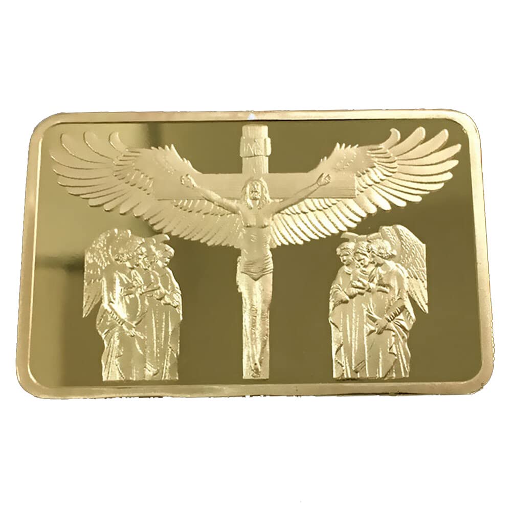 Ericetion Gold Plated Jesus Bar Commemorative Coin - Christianity Stations Of The Cross Collection, Unique Gift & Souvenir